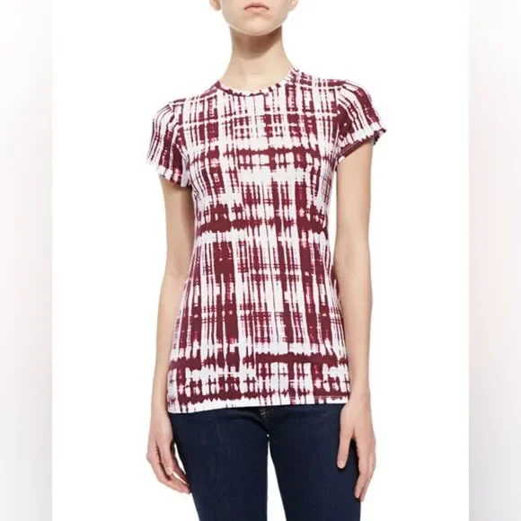 Vince Abstract Print T-shirt Short Sleeve Size L - Picture 1 of 9